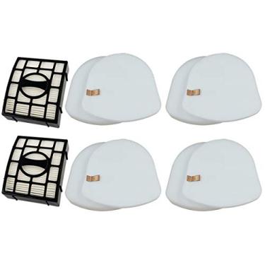 Imagem de Filtros de substituição para Shark Navigator ZU560, ZU561, ZU562, ZU572, UV650 Zero-M Lift-Away Speed vertical Vacuum Part XFFK560 XHEPA560, 4 espuma, 4 feltros, 2 filtros HEPA