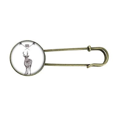 Imagem de Alce espada coroa animal estilo barroco retrô broche de metal clipe jóias