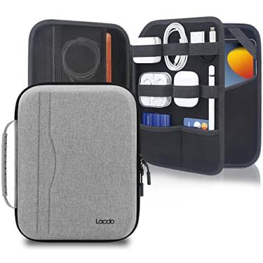 Imagem de Lacdo Bolsa de transporte rígida para tablet iPad A16 de 11“/iPad Air M3 M2 11“/Pro M4 11“/iPad/Air 10,9“/iPad 10,2”, bolsa protetora para Samsung Galaxy Tab A9+ 11”, Cinza