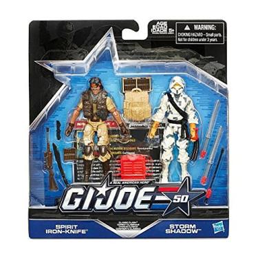 Imagem de Figuras Gi joe 50th Spirit Iron-Knife e Storm Shadow (Comandos em Ação) - 10 cm