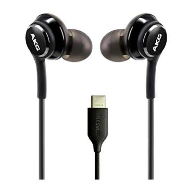 Imagem de Fones de ouvido intra-auriculares AKG com fio com microfone – Fones de ouvido USB-C com cabo trançado – Fones de ouvido AKG com microfone compatíveis com Samsung Galaxy S24 Ultra, S24+, S24, S23, S22