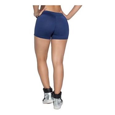 Imagem de Shorts Feminino Curto Bermuda Shortinho Fitness Suplex Alta (azul marinho, GG)