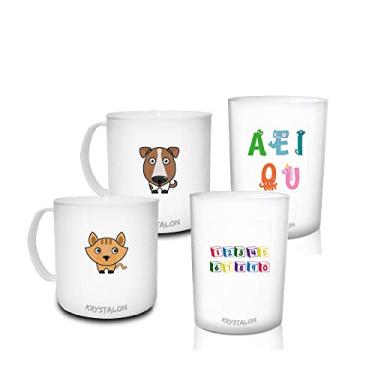 Imagem de Kit 2 Canecas e 2 Copos Personalizados Animais para Dia das Crianças
