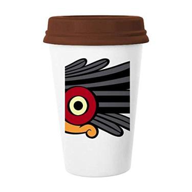 Imagem de Caneca indiana abstrata de desenho de penas para cabeça caneca de café copo de cerâmica