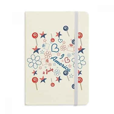 Imagem de Caderno de palavras EUA Candy Flower Star Love Heart Official Fabric Hard Cover Classic Journal Diary