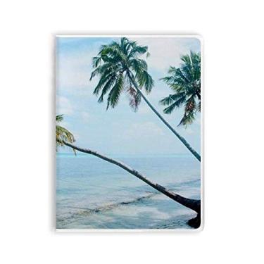 Imagem de Caderno com imagem de árvore verde Ocean Beach Diário capa macia