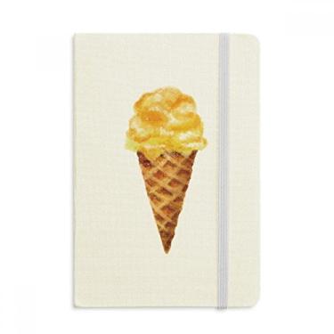 Imagem de Caderno de caderno de sorvete de aquarela amarelo com capa dura de tecido oficial diário clássico