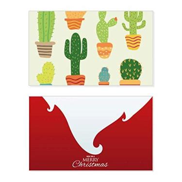 Imagem de Vaso de plantas com estampa de cacto, suculentas, feriado, feriado, cartão de felicitações, mensagem de Natal