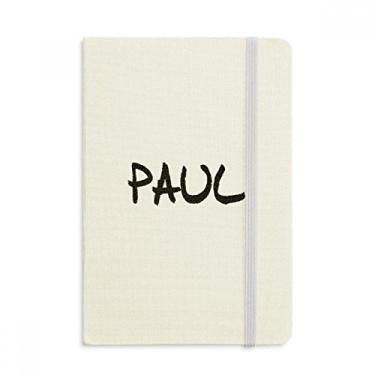 Imagem de Caderno de anotações especiais com nome inglês PAUL oficial de tecido capa dura diário clássico