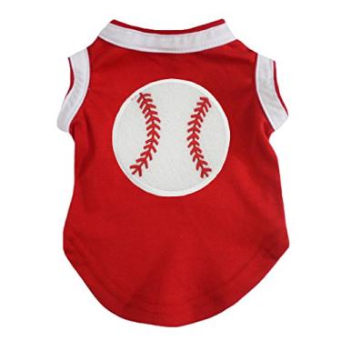 Imagem de Petitebella Camisa de beisebol com estampa de cachorro vermelhoPetitebella Medium vermelho GT00365