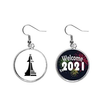 Imagem de Tabuleiro quadriculado Bishop Black Word Chess Ear Pendants Jewelry 2021 Blessing