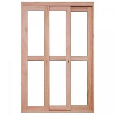 Imagem de Porta Janela com 3 Caixilhos de Correr para Vidros Inteiros e sem Venezianas Rondosul Natural