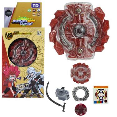 Brinquedo Vortex Pião de Plástico com Lançador