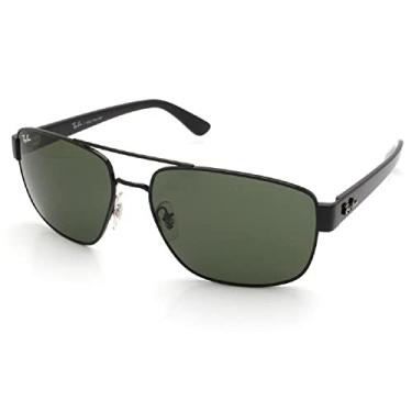 Imagem de Óculos de Sol Ray-Ban 0RB3663L 002/31 Tam 60 / Preto - Lentes Verde