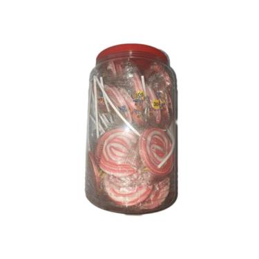 Imagem de Pirulito Psicodélico Chaves Rosa e Branco 30g C/30 Un