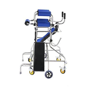 Imagem de Andadores para Idosos Fácil de Operar Andador Dobrável de Seis Rodas-Auxílio de Mobilidade-Estrutura de Andar com Rodas-Andador-Andador Andador Azul, Auxiliar de Mobilidade Durável Decoration