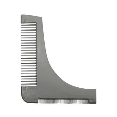 Imagem de Pente Plástico Prata Modelador e Alinhador de Barba, Santa Clara