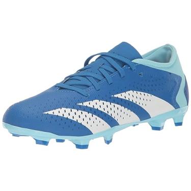 Imagem de adidas Precisão unissex. 3 tênis de futebol de solo baixo e firme, Azul real/branco/azul (Bliss blue), 12 Women/11 Men