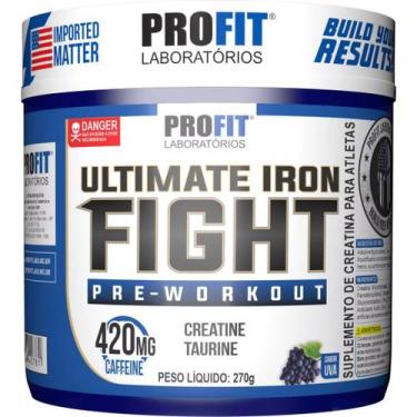 Imagem de Pré-Treino Ultimate Iron Fight 270Gr Profit Labs Sabor Uva