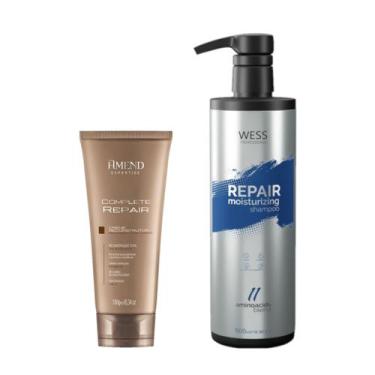 Imagem de Amend Creme Complete Repair 180G + Wess Shampoo Repair 500ml - Amend/W