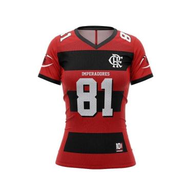 Imagem de Camiseta Braziline Flamengo Imperadores Feminina - Vermelho/Preto-Unissex