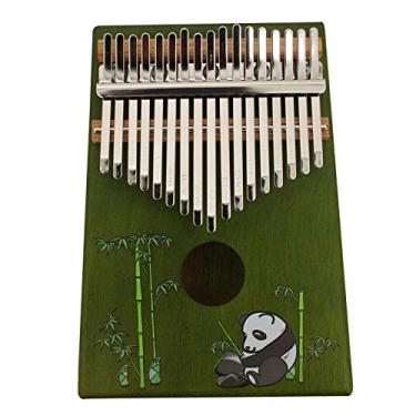 Imagem de Piano de polegar 10-17-21 teclas Kalimba, teclado de percussão de dedo, piano de dedo com martelo de afinação, instruções de estudo, fãs de música, piano de dedo de bolso, polegar, 17 tons, panda A