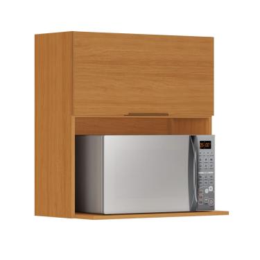 Imagem de Armário Aéreo para Micro-ondas Itatiaia Ideale com 1 Porta Basculante e 2 Prateleiras - Cinamomo