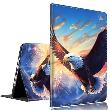 Imagem de Capa para Samsung Galaxy Tab S6 Lite 10,4 polegadas 2022/2020 modelo (SM-P610/P613/P615/P619), capa fina, dobrável, com hibernar/despertar automático, águia careca