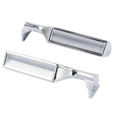 Imagem de HNeekyr Maçaneta de porta de metal interior dianteira esquerda motorista substituição para Ford Bronco F150 F250 F350 F53 F59 F800 1987-1996 prata 2 peças 77177 77178 E7TZ-1522601-A E7TZ-1522600-A