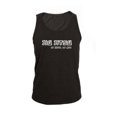 Imagem de Regata Masculina Algodão No Brain No Gain Estampada-Masculino