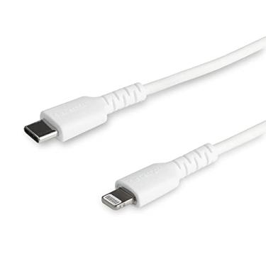 Imagem de StarTech.com Cabo USB C para Lightning de 2 m – Cabo de carregamento rápido e sincronizador USB tipo C para conector Lightning branco durável, resistente com fibra de aramida Apple MFI certificado iPhone 11 iPad Air (RUSBCLTMM2MW)