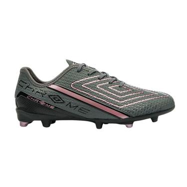 Imagem de Chuteira Umbro Chrome Campo Masculina Grafite Preto Rosa