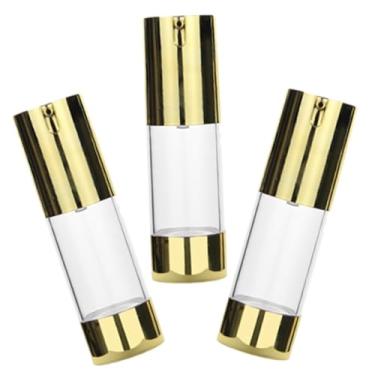 Imagem de 3pcs Frasco de loção a vácuo Recipiente de viagem cosmético a vácuo Loção Recipiente de viagem Frascos de bomba sem ar Frasco de base Recipiente de base de viagem Dispensador de bomba recarregável / 1