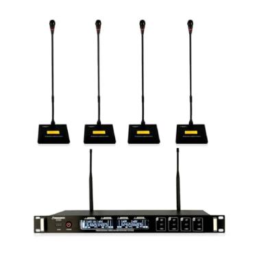 Imagem de Microfone Sem Fio Com 4 Microfones Gooseneck SD-64 G - Soundrix