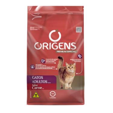 Imagem de Adimax Ração Origens Para Gatos Adultos Sabor Carne - 10 1Kg