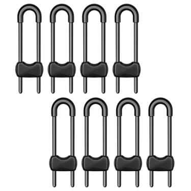 Imagem de LLOOC Fechaduras de armário para bebês, fechaduras de armário à prova de crianças, pacote com 8 armários em forma de U, fechaduras infantis para armários e gavetas, fechaduras de armário de segurança