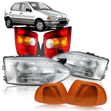 Imagem de Par Farol Palio G1 1996 À 2000 + Piscas Âmbar + Lanterna Traseira