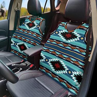 Imagem de GOSTONG Colete de capa de assento de carro com estampa estilo cultura asteca, capa de assento frontal moderna universal decoração de acessórios automotivos