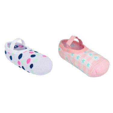 Imagem de Kit Meia Sapatilha Bebê Poá 2 pares Tam.26 a 30 - Pimpolho