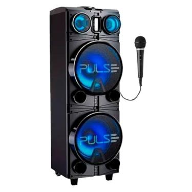 Imagem de Caixa de Som Pulse Storm 2 10"pol BT Led Rádio TWs 1500w-1 Mic