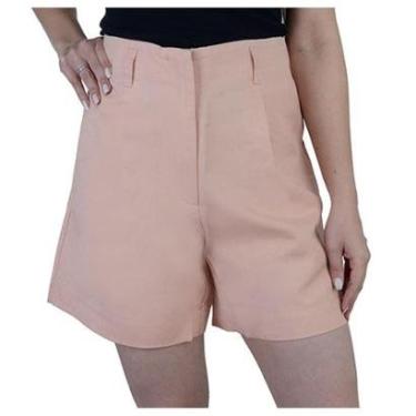 Imagem de Shorts Feminino Dudalina Linho Rosa Claro - 9402028-Feminino