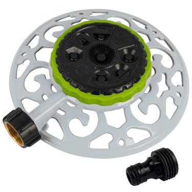 Imagem de Hourleey Aspersor de metal com torre ajustável, irrigador de gramado fixo de 8 modos para quintal com mangueira adaptador de produto de conexão rápida para irrigação de jardim