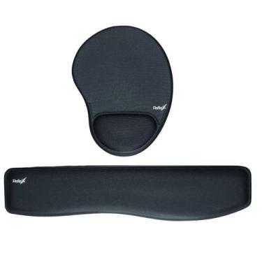 Imagem de Combo Ergonômico MousePad + Apoio de Pulso para Teclado Preto - Reflex