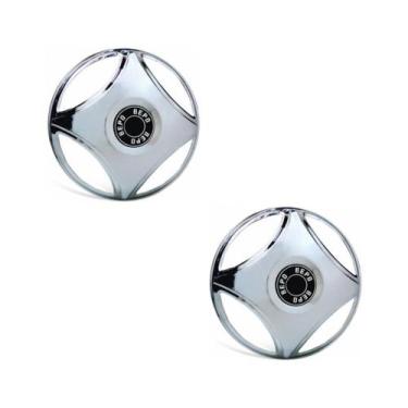 Imagem de Calota Miolo 4 Pontas Aro 16 E 17.5 Cromada Par - Bepo