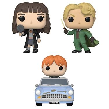 Imagem de Funko POP! Filmes: Harry Potter Conjunto de colecionadores do 20º aniversário da Câmara Secreta - 3 bonecos incluem: Gilderoy Lockheart, Hermione Granger com espelho e Ron Weasley em carro voador