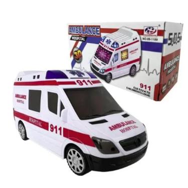 Imagem de Carrinho de Ambulância com Som e Luz brinquedo infantil menino - toy k