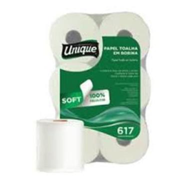 Imagem de Papel toalha bobina soft Unique Tenaz Mili 100% 20x200 20g 6un