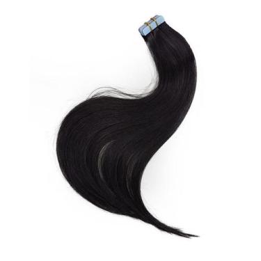 Imagem de Mega Hair Fita Adesiva Cabelo Humano 60Cm Castanho Escuro - Cherey