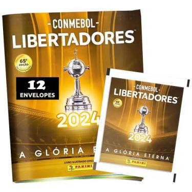 Imagem de 1 Álbum Libertadores 2024 Mais 60 Figurinhas Glória Eterna - Panini