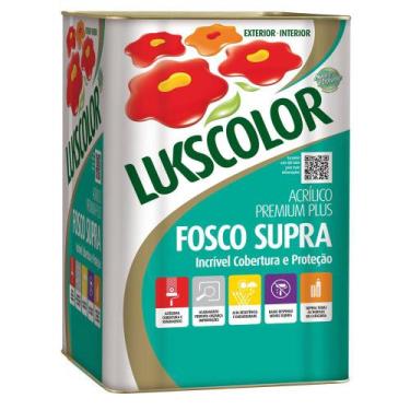 Imagem de Tinta Acrílica Supra Lukscolor Premium Plus Branco Fosco 18L